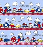 SheetWorld Fitted Crib / Toddler Sheet - Fun Train Tracks - Made In USA