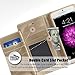 GOOSPERY Rich Wallet for Apple iPhone 6S Plus Case (2015) iPhone 6 Plus Case (2014) Extra Card Slots Leather Flip Cover - Gold