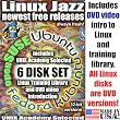 Linux Jazz, 6-disks DVD set, 32-bit Version (includes Ubuntu 10.04, Kubuntu 10.04, openSUSE 11.3, Fedora 13) and "Introduction to Linux" video-DVD, also includes printed Quick Reference Card of Linux commands