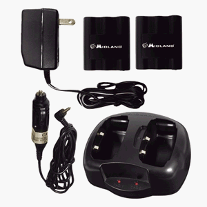 MIDLAND AVP6 DESKTOP CHARGER W  2 RECHARGEABLE BATTERIES by MIDLAND RADIO