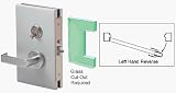 CRL 6x10 LHR Satin Chrome Finish Center Lock with Deadlatch in Storeroom Function