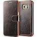 Galaxy S6 Edge Case, Verus [Layered Dandy][Coffee Brown] - [Premium Leather Wallet][Slim Fit] For Samsung Galaxy S6 Edge
