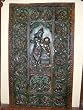 Ethnic Indian Antique Hindu God Radha Krishna Hand Carved Door Panel 72
