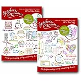 Aunt Martha's Stitchers Revolution Iron On Transfer Pattern Set, Kitch'n Stitch'n and Sew Crafty