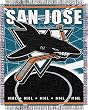 San Jose Sharks Focus Series Throw Blanket - NHL Hockey Fan Shop Sports Team Merchandise