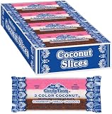 Coconut Slice Candy Bars (24 individually wrapped 1.65oz coconut bars per box)