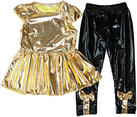 Zeagoo Baby Girls Shirt Dress + Legging Pants Casual Clothes Sets Suit Outfits