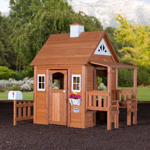 backyard discovery deluxe cedar mansion playhouse