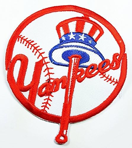 MLB Baseball NEW York Yankees Patch Embroidered Iron on Hat Jacket Hoodie Backpack Ideal for Gift/ 8.3cm(w) X 9.4cm(h)
