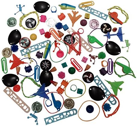 96 Piece Treasure Box Goodies Toys Prizes for Birthday Party Gift Bags, Teachers Classrooms and Doctors Offices