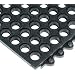 Wearwell Natural Rubber 572 24/Seven Anti-Fatigue Grease Resistant Mat, for Wet Areas, 3' Width x 3' Length x 5/8" Thickness, Black