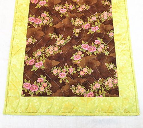 Oriental Print Quilted Table Runner 20 1/2" x 69"