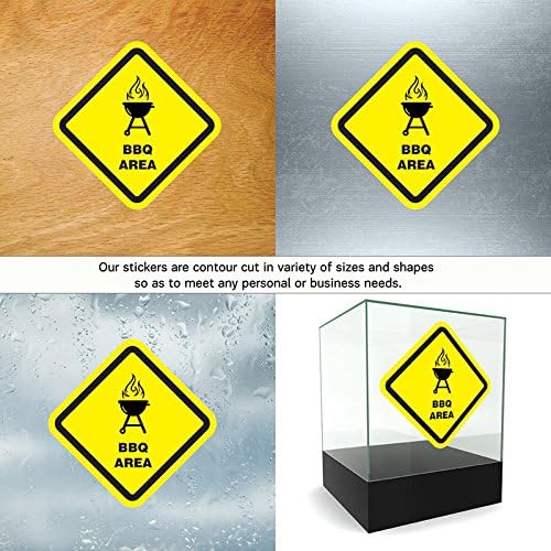 Decals Decal Bbq Barbeque Area Sign Motorbike Weatherproof Racing Barbecue Grilling Grill 4 X 4 Inches Color