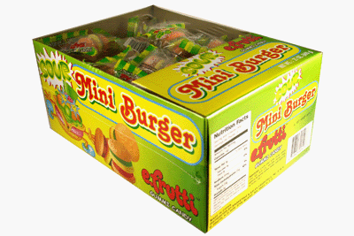 eFrutti Sour Mini Burger Gummy 60 Pack by Burgers