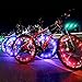 LEDMO（2 pack）Rechargeable Bicycle Bike Rim Lights, Bicycle Wheel Wire Rim 20 LED Cycling Flash Light, LED Pink Wheel Lights, Perfect for Safety and Fun color - Chargeable