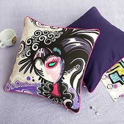Onitiva - [Magician] Cotton Decorative Pillow Cushion / Floor Cushion (19.7 by 19.7 inches)