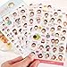 YSTD Lovely 12 Sheet Transparent Calendar Diary Book Sticker Scrapbook Decoration (Cute Girls)