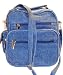 Roma Blue Denim Organizer Bag Handbag Purse