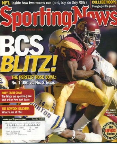 Sporting News December 16, 2005 Reggie Bush/USC Trojans vs Texas in the Rose Bowl