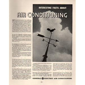 General Electric Air Conditioning Vintage Ad from June 1936