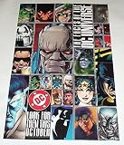  : 1997 Faces of the DC Universe 34 by 22" Comic Book Shop Promo Poster:JLA/Superman/Wonder Woman/Batman/Green Lantern/Azrael/The Spectre/Darkseid/Lobo