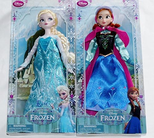 Set of 2 Authentic Disney Store Frozen Classic Dolls Anna & Elsa 12"