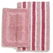 Ruia Home Cotton Reversible 2-Piece Bath Rug Set, Pink