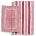 Ruia Home Cotton Reversible 2-Piece Bath Rug Set, Pink