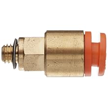 SMC KQ2H05-32A Brass Push-to-Connect Tube Fitting, Adapter, 3/16" Tube OD x 10-32 UNF Male