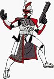 Star Wars - Clone Trooper Holding Gun - Embroidered Iron On or Sew On Patch