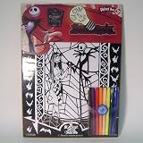 Nightmare Before Christmas Glow in the Dark Velvet Doodles Coloring Kit with Markers