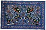 IMAGE OF Hand Embroidered Indian Wall Hanging Tapestry, Extensive Embroidery, Zari Work, Sitara Work - Royal Elephants - 02