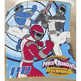 Couverture de fantaisie en polaire Power Rangers Op�ration Overdrive pour enfants (130x170 cm) (Bleu)