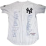New York Yankees 2008 Team Signed Jeter 2008 Dual Patch Home Jersey