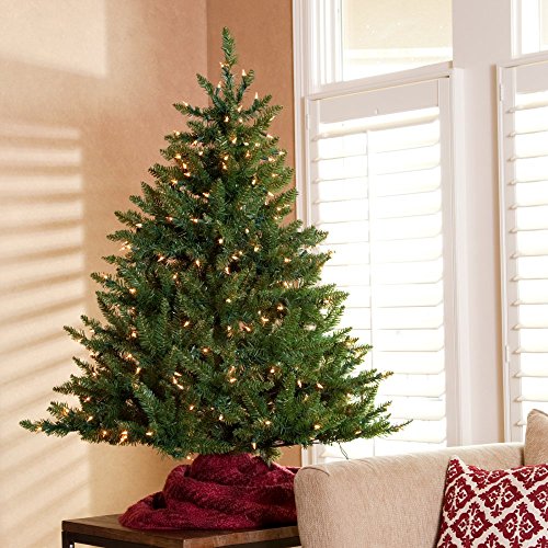 Finley Home Classic Tabletop Pre-lit Christmas Tree -4.5 ft., Clear, PVC, 4.5 ft