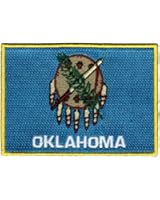 Oklahoma State Flag Embroidered Patch Iron-On OK Emblem