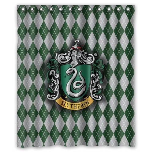 Harry Potter Hogwarts Slytherin Logo Custom Design Shower Curtain Personalized Bath Curtain 60 * 72 Inch by sysuser