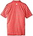 adidas Golf Men's Puremotion 2 Color Stripe Jersey Polo, Hi-Res Red/White, Small
