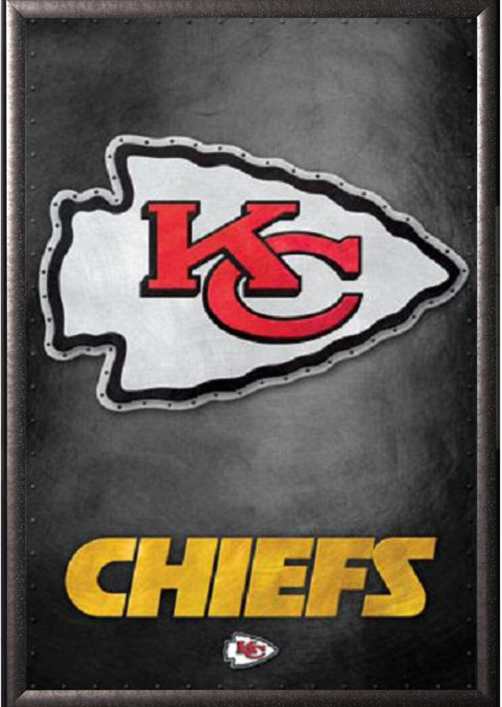 Amazon.com - (22x34) Kansas City Chiefs - Logo NFL Sports Poster ...