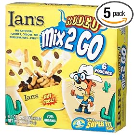 Ian's Natural Foods Organic Rodeo Mix2go, 6-Count Boxes (Pack of 5)