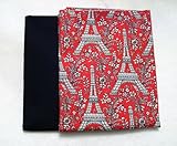 Eiffel Tower Red with Solid Black Kona Cotton (2 Yards Total)