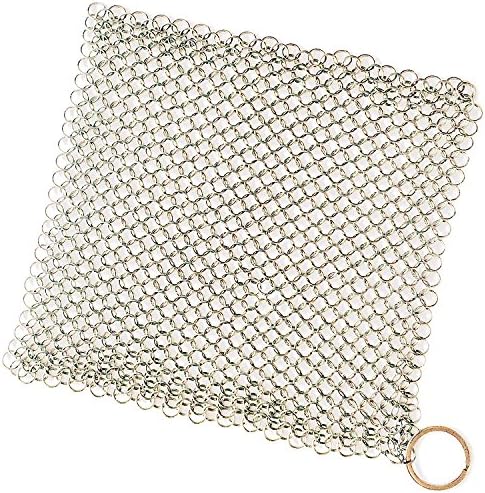 Cast Iron Cleaner XL 8x6 Inch Chainmail Scrubber By Iron Gallery Products