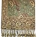 SILVERFEVER Silver Fever Pashmina - Jacquard Paisley Shawl - Stylish Scarf - Double Sided Wrap (Olive/Sand)