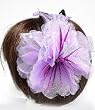 Lolita Harajuku Purple Big Flower and Feather Hairband