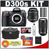Nikon D300s Digital SLR Camera + 18-55mm + 70-300mm VR Zoom Lens + 16GB Card + EN-EL3e Battery + Case + Cameta Bonus Accessory Kit