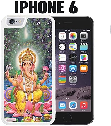 iPhone Case Ganesha for iPhone 6 Rubber White (Ships from CA)
