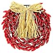 150 Bulbs - Red Chili Pepper Wreath - 14 in. Diameter - Green Wire - 120V