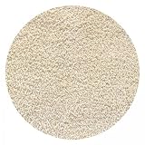 Anji Mountain Bamboo Chairmat & Rug Co. 8 Foot Round Silky Shag Area Rug, Ivory