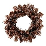 Pack of 12 Mocha Artificial Tinsel Christmas Wreaths 6