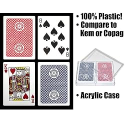 GEMACO 100% Plastic Classic Standard Poker 2 Deck Setup